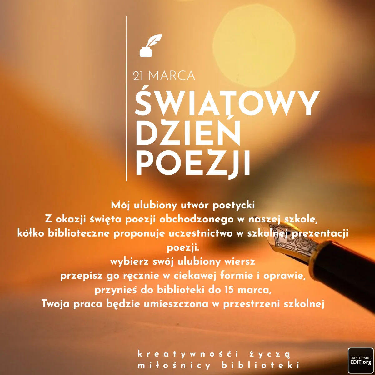 Światowy Dzień Poezji