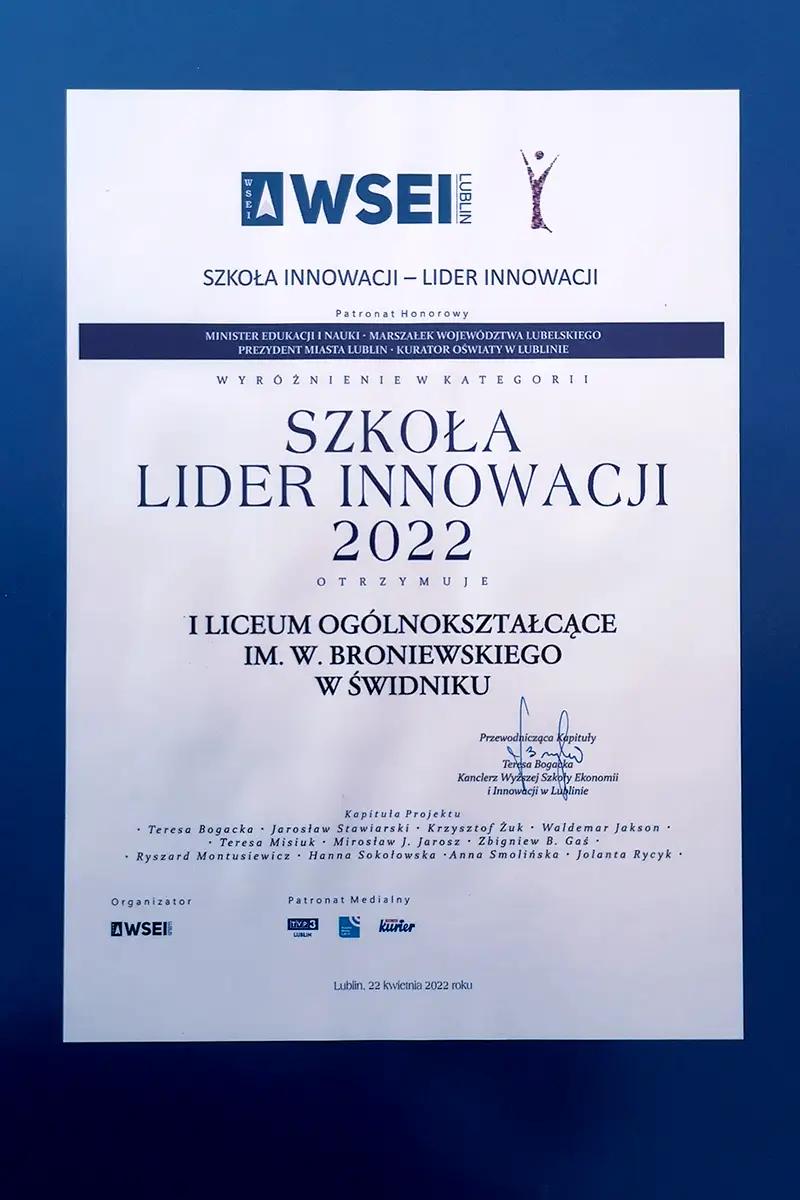 Lider innowacji 2022