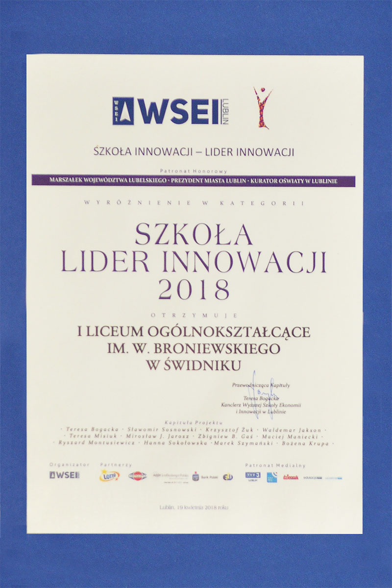 szkola lider innowacji 2018